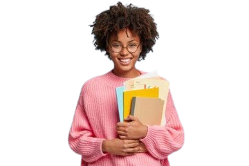 Student with notes